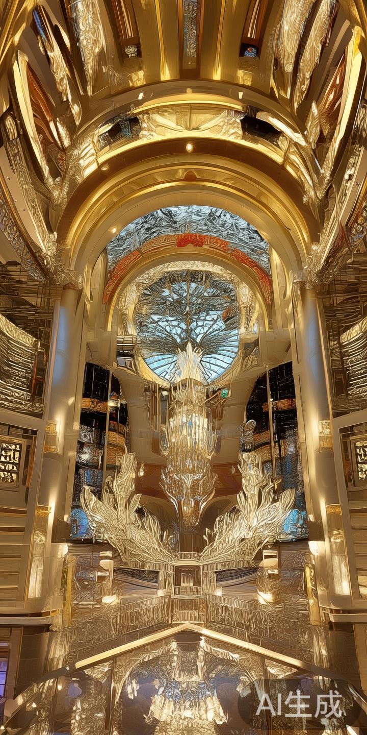 進入新葡京，首先映入眼簾的是璀璨奪目的建築設計，融